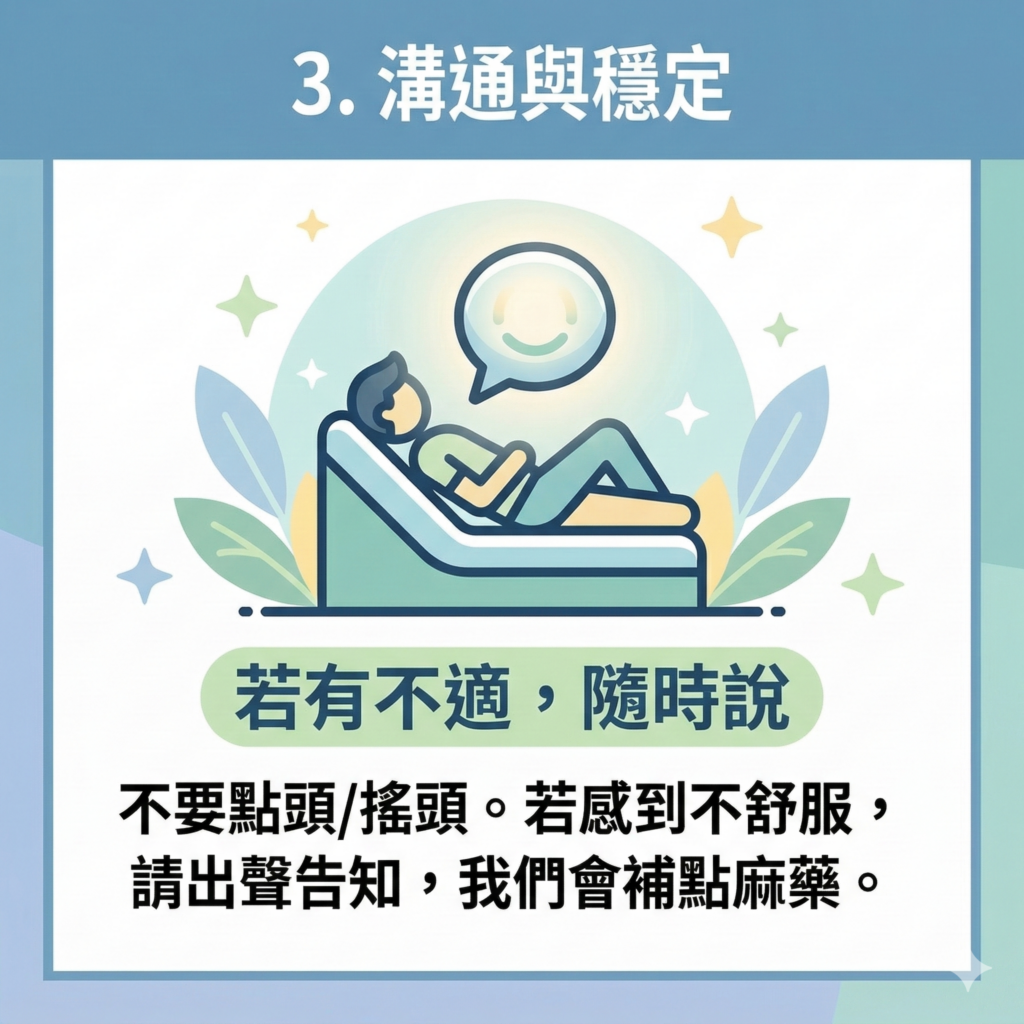 陳冠博醫師白內障術中配合小提醒-無痛微創手術過程-局部麻醉技術-若有不適隨時說,勿點頭搖頭