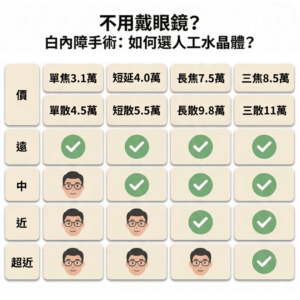 陳醫師解析人工水晶體種類差異及價格