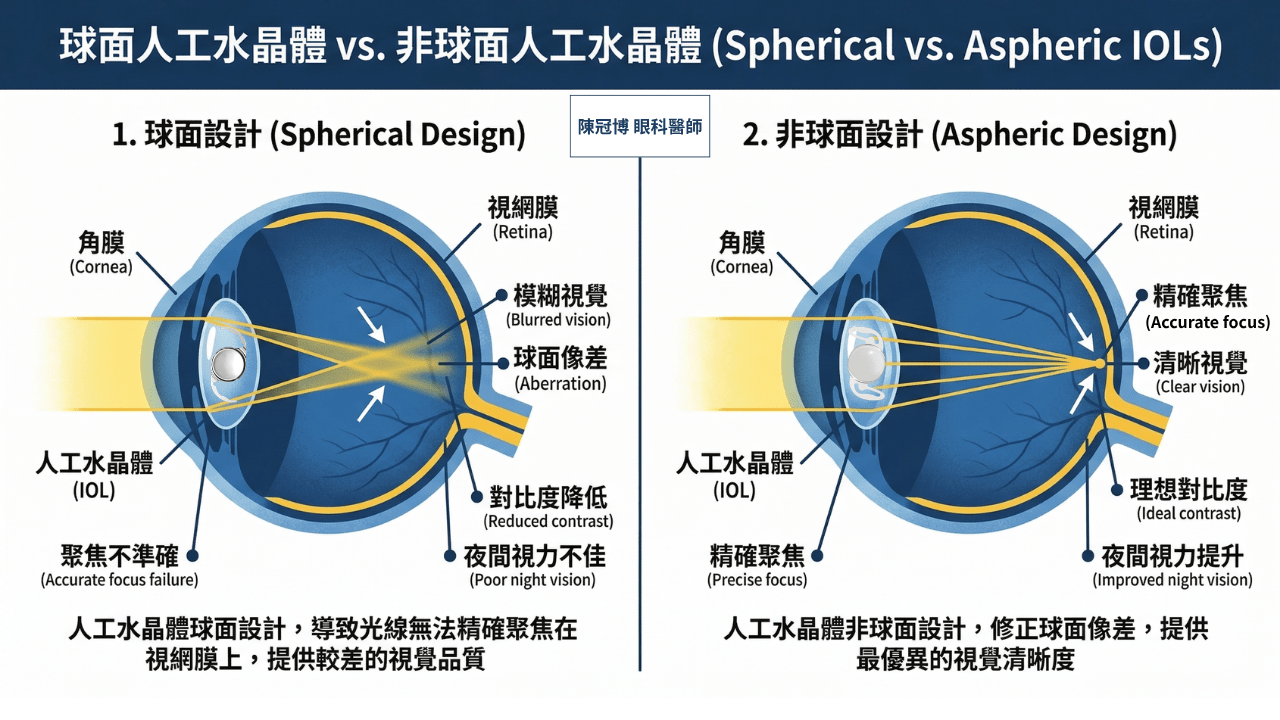 Spherical intraocular lens vs aspherical intraocular lens