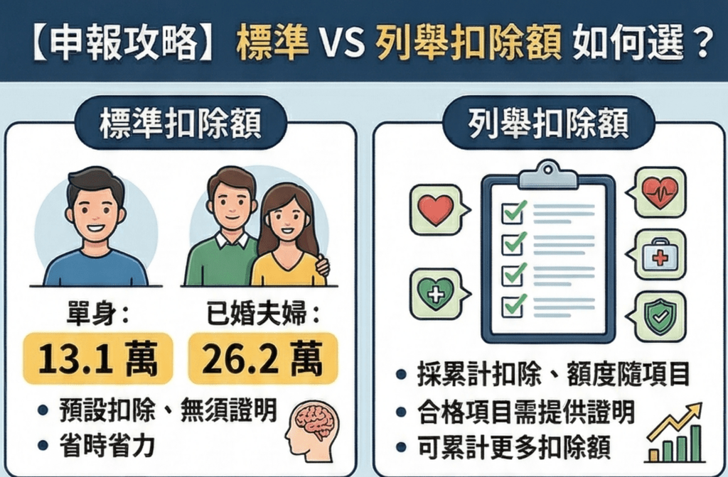 高雄陳醫師解析標準扣除額與列舉扣除額差異